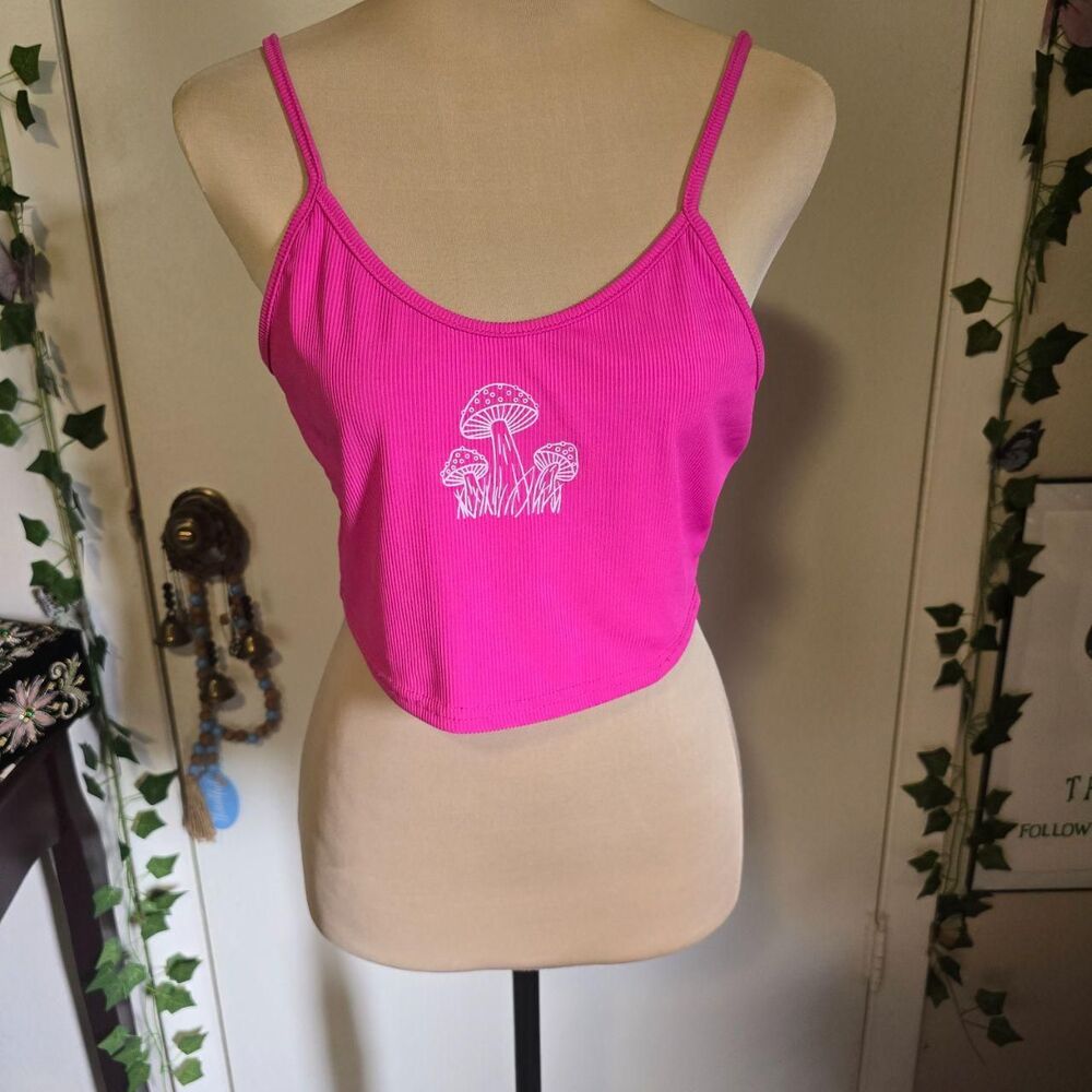 Shein Women's Pink and White Vest